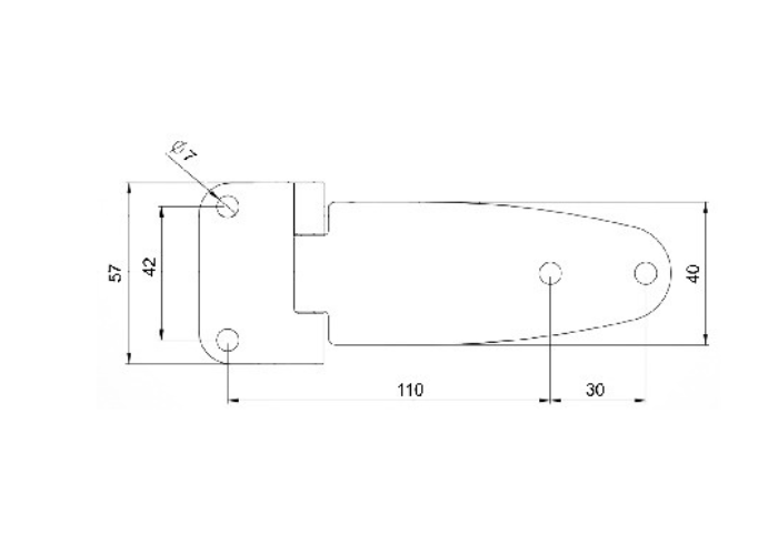 Dobradiça da Portinhola Plana